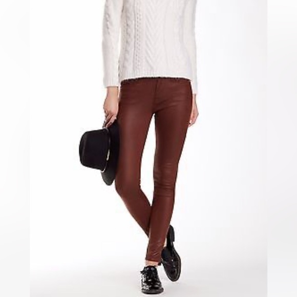 7 For All Mankind crackled faux leather pants - Picture 3 of 14